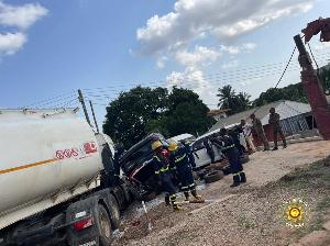 Injured in Fuel Tanker Crash at Ahodwo in Kumasi