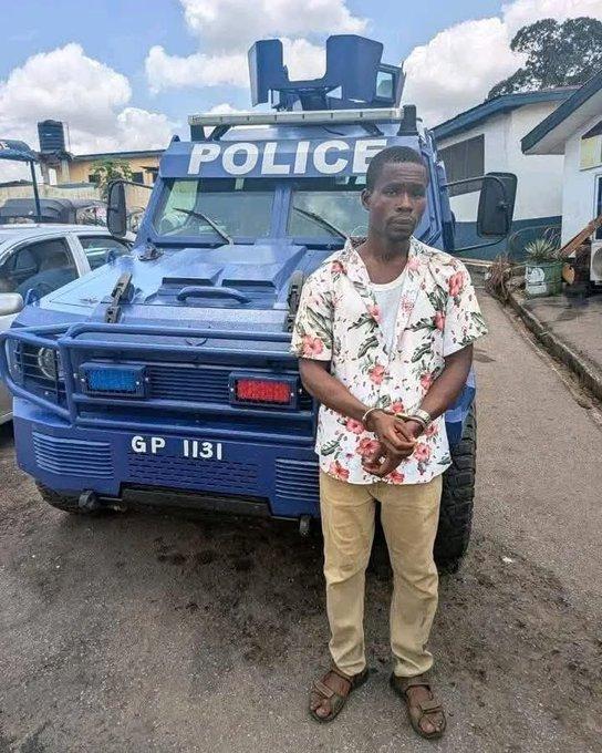 Man Arrested for Allegedly Stealing Police Armoured Vehicle in Nkawie