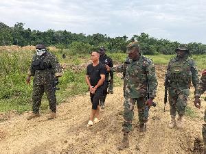 NAIMOS Arrests Six Chinese Nationals for Illegal Mining Along Nyaase River