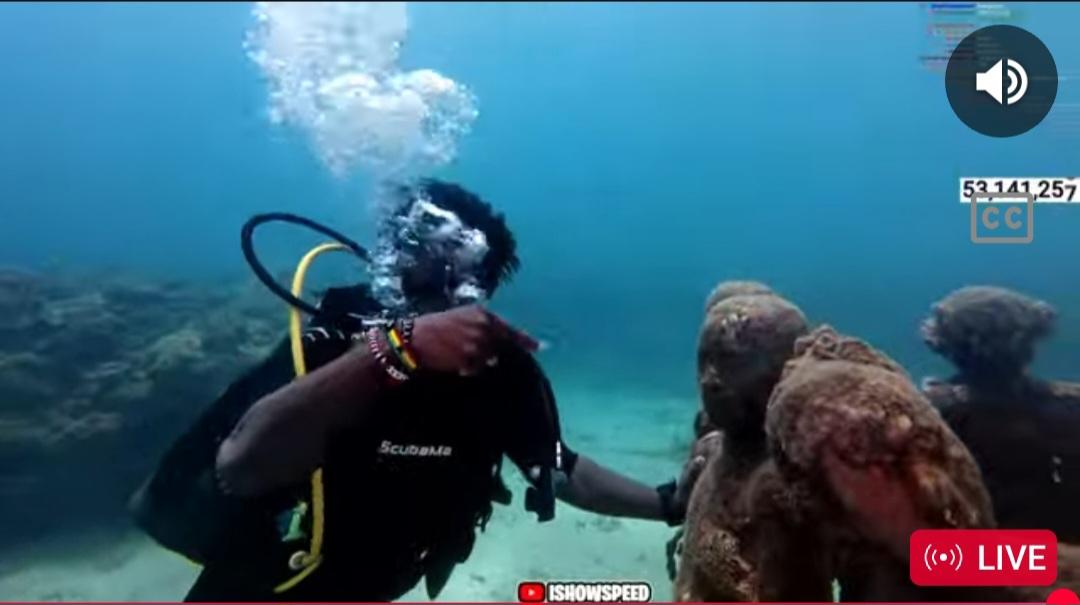IShowSpeed Goes Viral After Streaming Live Underwater in Grenada
