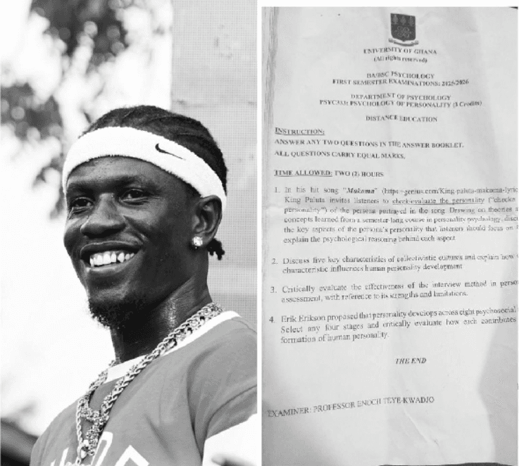 King Paluta’s ‘Makoma’ Featured in University of Ghana Psychology Examination