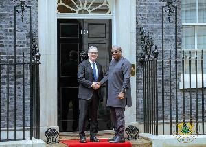 President Mahama Meets UK Prime Minister Keir Starmer at Downing Street