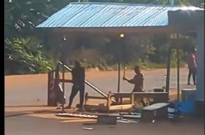 Angry Sefwi Asawinso Residents Destroy Police Barrier Following Deadly Security Operation
