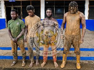 Four Armed Suspected Illegal Miners Arrested in Anti-Galamsey Operation at Dominase