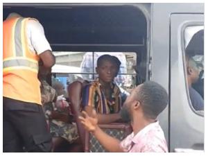 Video Captures Task Force Officer Confronting Trotro Mate Over Illegal Refuse Dumping