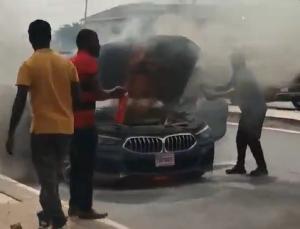 WATCH: Luxury BMW M8 Engulfed in Flames on Borteyman Road