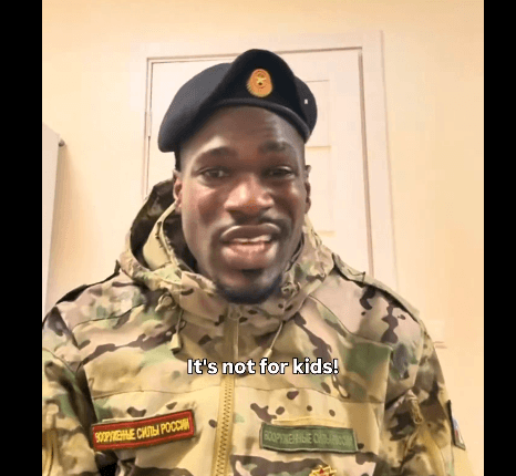 WATCH: Ghanaian in Russian Army Claims Salary Can Support Family for Three Years