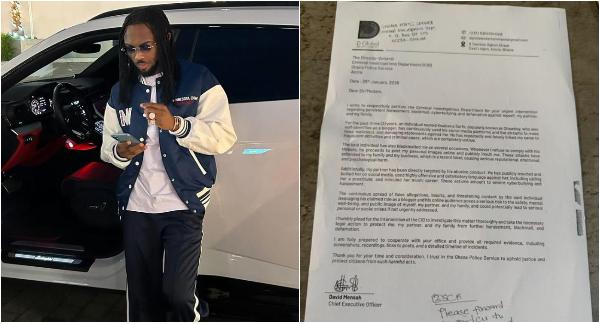 DavidoGH Submits Petition to CID Amid Showboy Controversy
