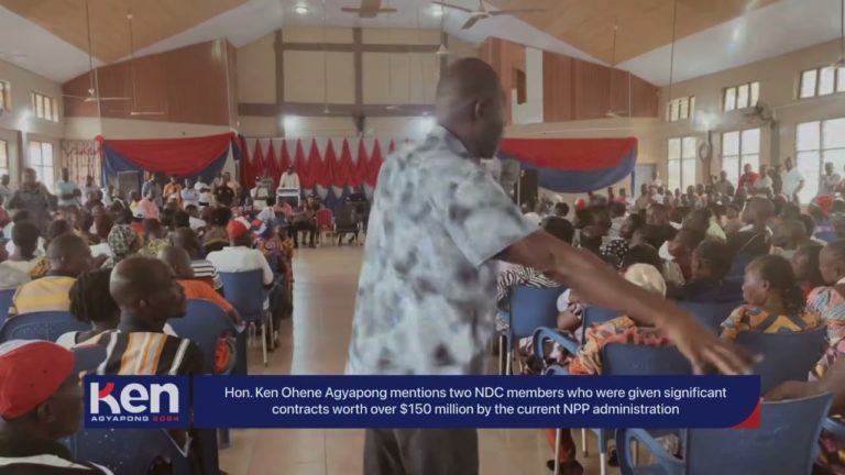 Video Thumbnail: Hon. Ken Agyapong mentions two NDC members who were given significant contracts over $150 million…..