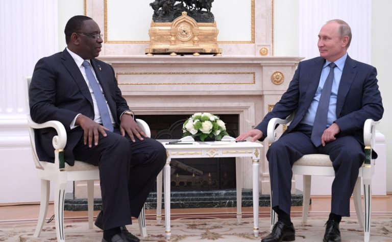 Macky Sall with Vladimir Putin. June 2018