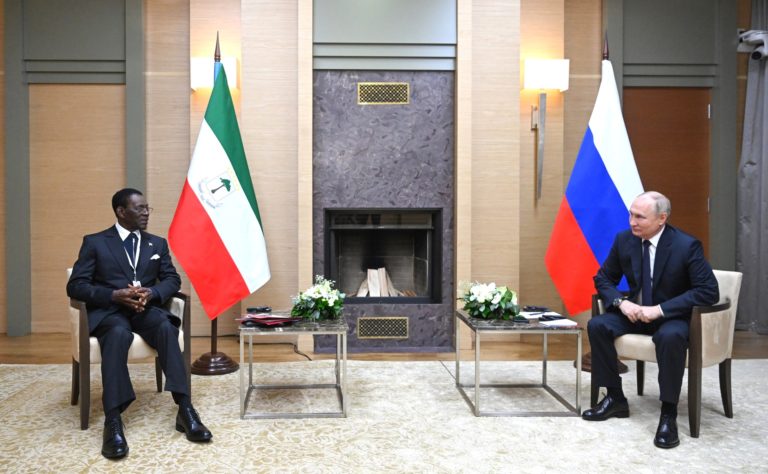 Teodoro Obiang Nguema Mbasogo and Vladimir Putin