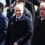 Guinea-Bissau Umaro Sissoco Embalo and Vladimir Putin at Red Square Parade. May 9, 2024