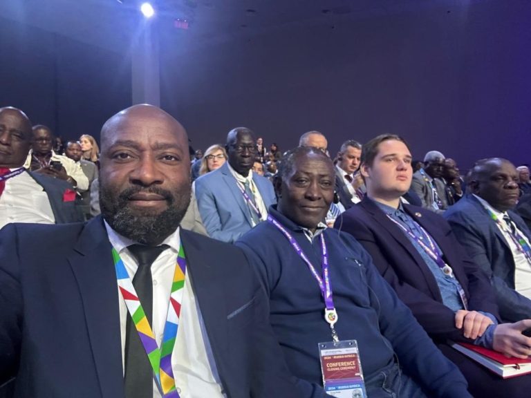 Louis Gouend, founder of Hello Africa, at the first Ministerial Conference, Sochi.