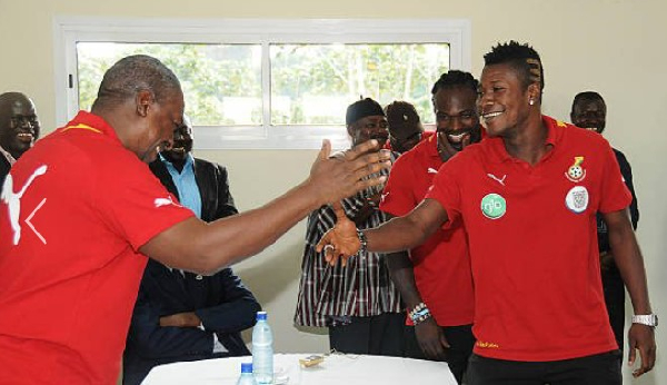 Mahama and Asamoah Gyan